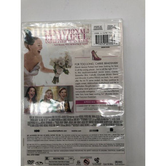 NEW Sex And The City The Movie DVD Sarah Jessica Parker Widescreen Edition - Picture 2 of 3